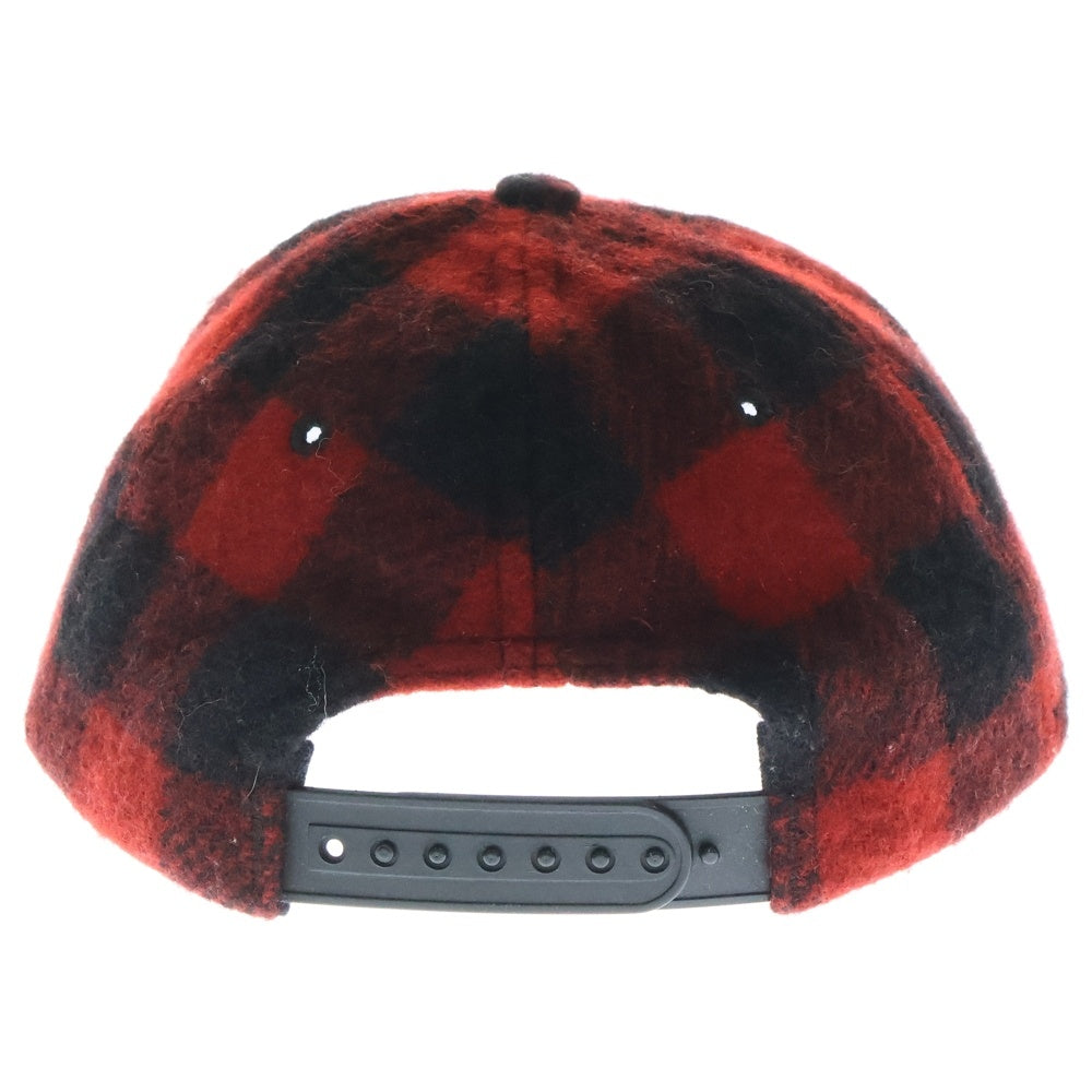 SUPREME(シュプリーム) 16AW Buffalo Plaid Wool Classic Logo Cap ヴァッファロー プラッド ウール クラシックロゴ キャップ ブラック/レッド
