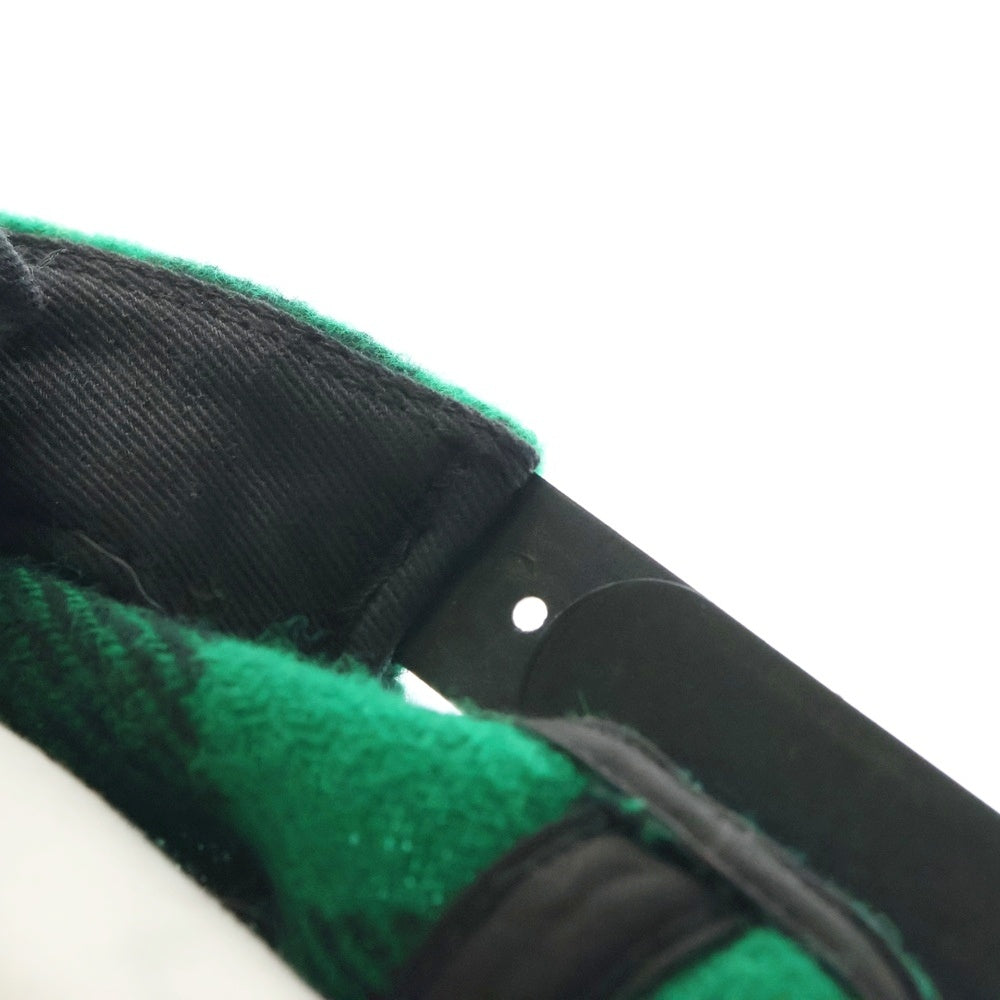 SUPREME(シュプリーム) 16AW Buffalo Plaid Wool Classic Logo Cap ヴァッファロー プラッド ウール クラシックロゴ キャップ ブラック/グリーン