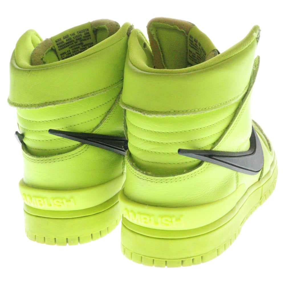 NIKE(ナイキ) ×AMBUSH DUNK HIGH FLASH LIME アンブッシュ ダンク フラッシュライム ハイカットスニーカー ネオングリーン レディース US6.5/24.5cm CU7544-300