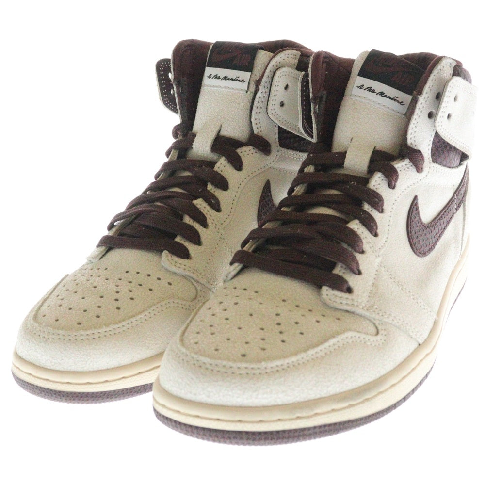 NIKE(ナイキ) ×ア マ マニエール AIR JORDAN 1 RETRO HIGH OG SAIL AND BURGUND エア ジョーダン 1 オージー セイル アンド ハイカットスニーカー US11/29cm DO7097-100