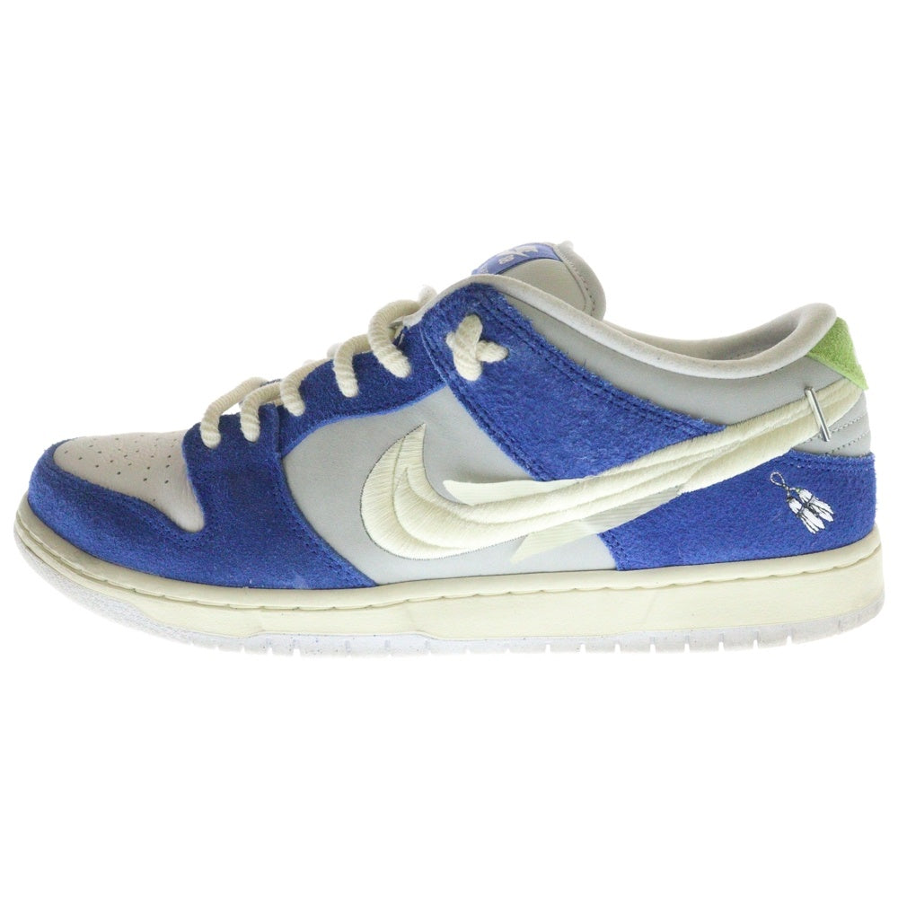 NIKE SB(ナイキエスビー) ×FLY STREETWEAR SB DUNK LOW GARDENIA フライ ストリートウェア エスビー ダンク ガーデニア ローカットスニーカー ブルー/ホワイト US11/29cm DQ5130-400