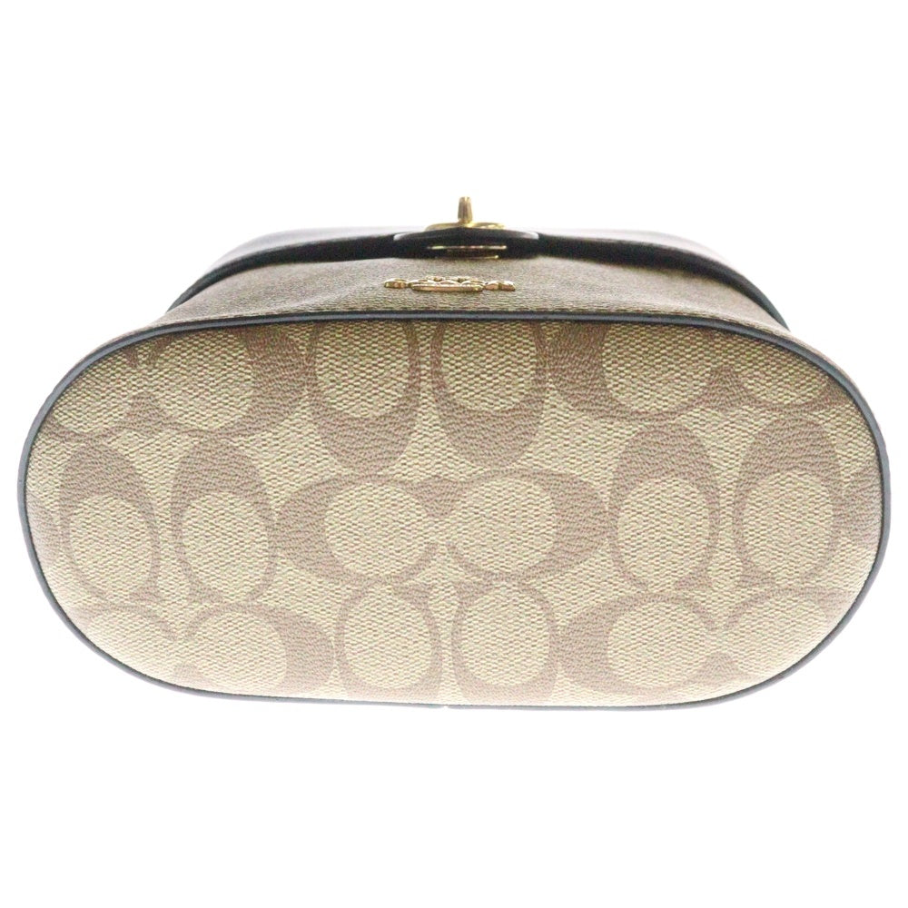 COACH(コーチ) KAY ターンロック 2WAY シグネチャー レザー ショルダーバッグ レディース ベージュ 78277