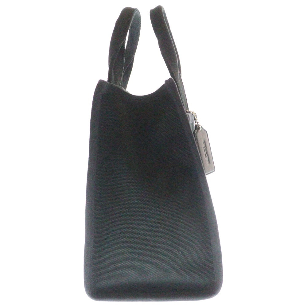COACH(コーチ) ロゴ エンブロイダリー 2WAY カーゴ トート ショルダーバッグ レディース ブラック CP158