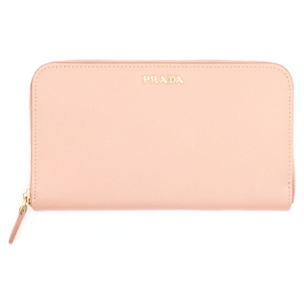 PRADA(プラダ) SAFFIANO サフィアーノ ラウンドジップ ロングウォレット 長財布 レディース ピンク 1M0506