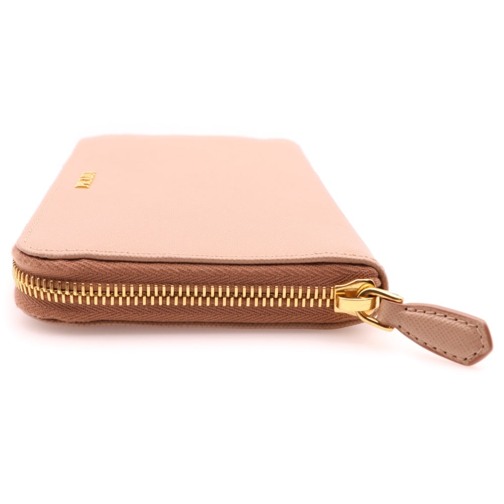 PRADA(プラダ) SAFFIANO サフィアーノ ラウンドジップ ロングウォレット 長財布 レディース ピンク 1M0506