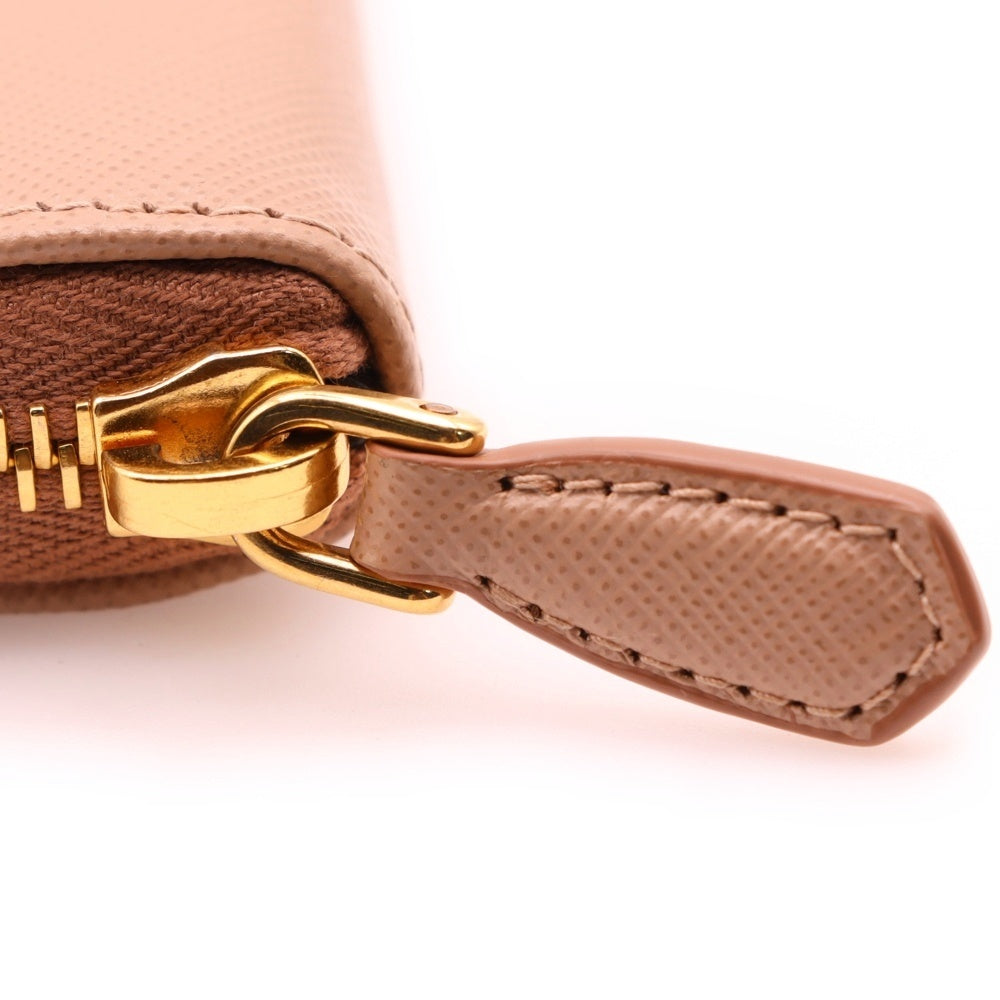 PRADA(プラダ) SAFFIANO サフィアーノ ラウンドジップ ロングウォレット 長財布 レディース ピンク 1M0506