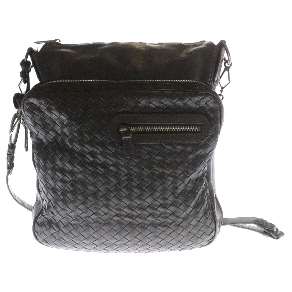 BOTTEGA VENETA(ボッテガヴェネタ) イントレチャート レザー ショルダーバッグ ブラウン 189225