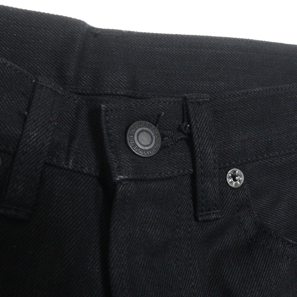 MINEDENIM(マインデニム) Standard Slim STR 5pocket USD スタンダード スリム 5ポケット ボタンフライ デニム スキニーパンツ ブラック FPKH101-90-282-0