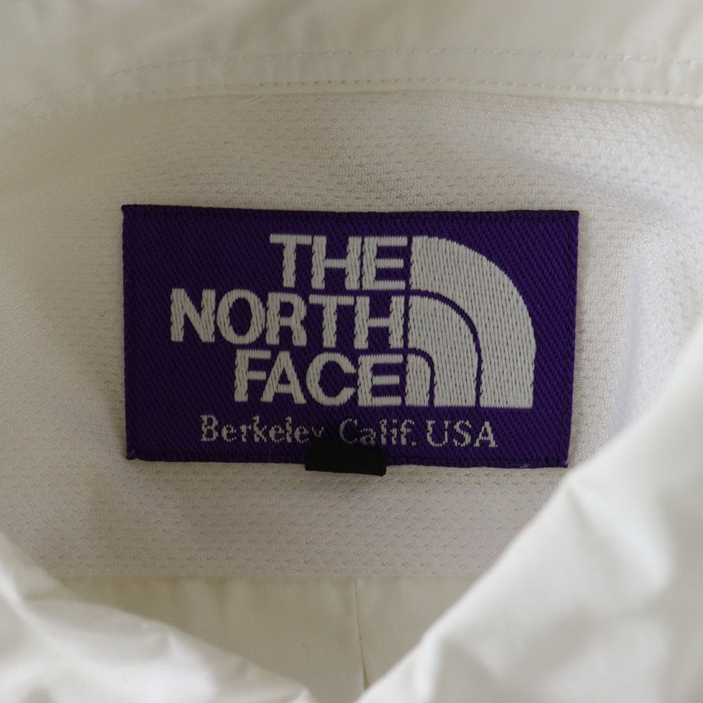 THE NORTH FACE PURPLE LABEL(ノースフェイスパープルレーベル) STRETCH BROAD SHIRT ストレッチボードシャツ 長袖ボタンダウンシャツ ホワイト NT3450N