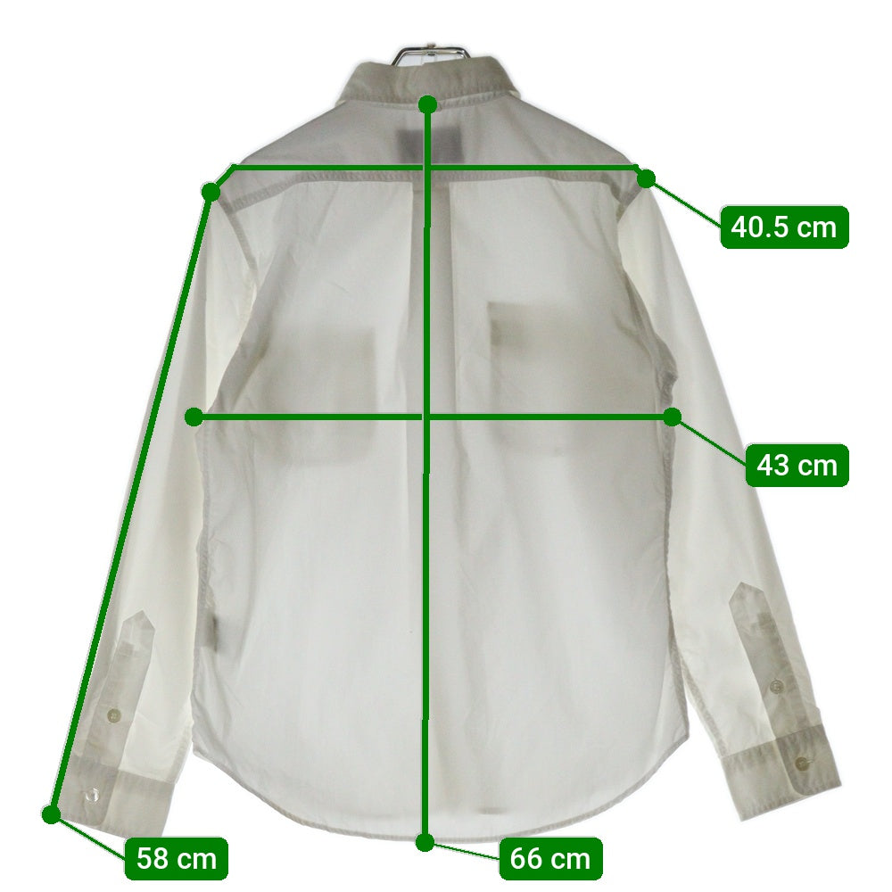 THE NORTH FACE PURPLE LABEL(ノースフェイスパープルレーベル) STRETCH BROAD SHIRT ストレッチボードシャツ 長袖ボタンダウンシャツ ホワイト NT3450N