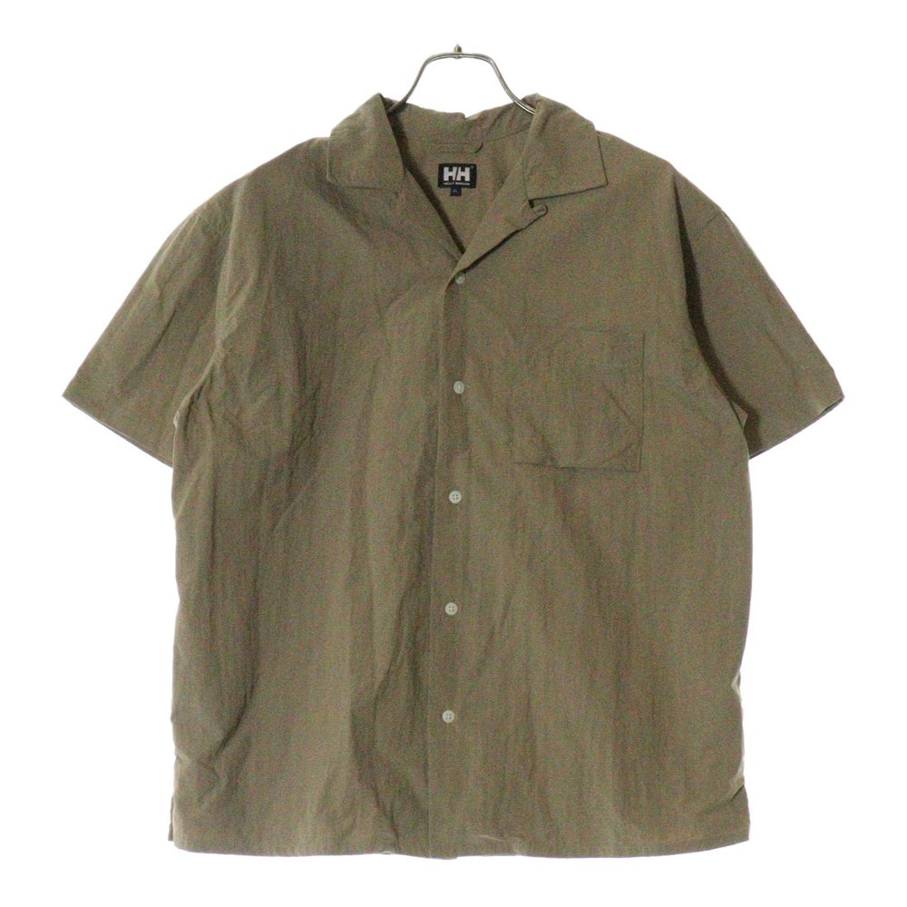 HELLY HANSEN(ヘリーハンセン) S/S BASK SHIRTS バスクシャツ 半袖ナイロンオープンカラーシャツ レディース ベージュ HOE42302