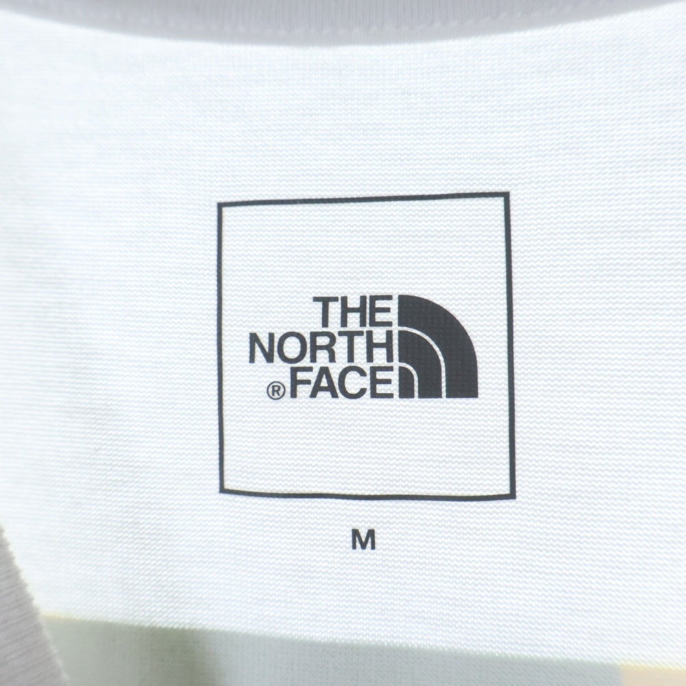 THE NORTH FACE(ザノースフェイス) DEGITAL BOX LOGO L/S TEE バックデジタルボックスロゴプリントTシャツ 長袖クルーネックカットソー レディース ホワイト NTW82487