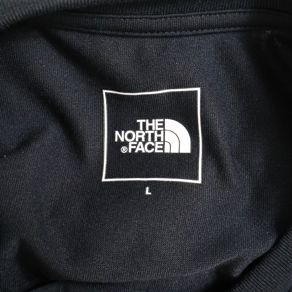 THE NORTH FACE(ザノースフェイス) L/S BI-COLORED NUPTSE TEE バイカラー ヌプシ ロゴプリントTシャツ 長袖クルーネックカットソー ブラック/ホワイト NT82384