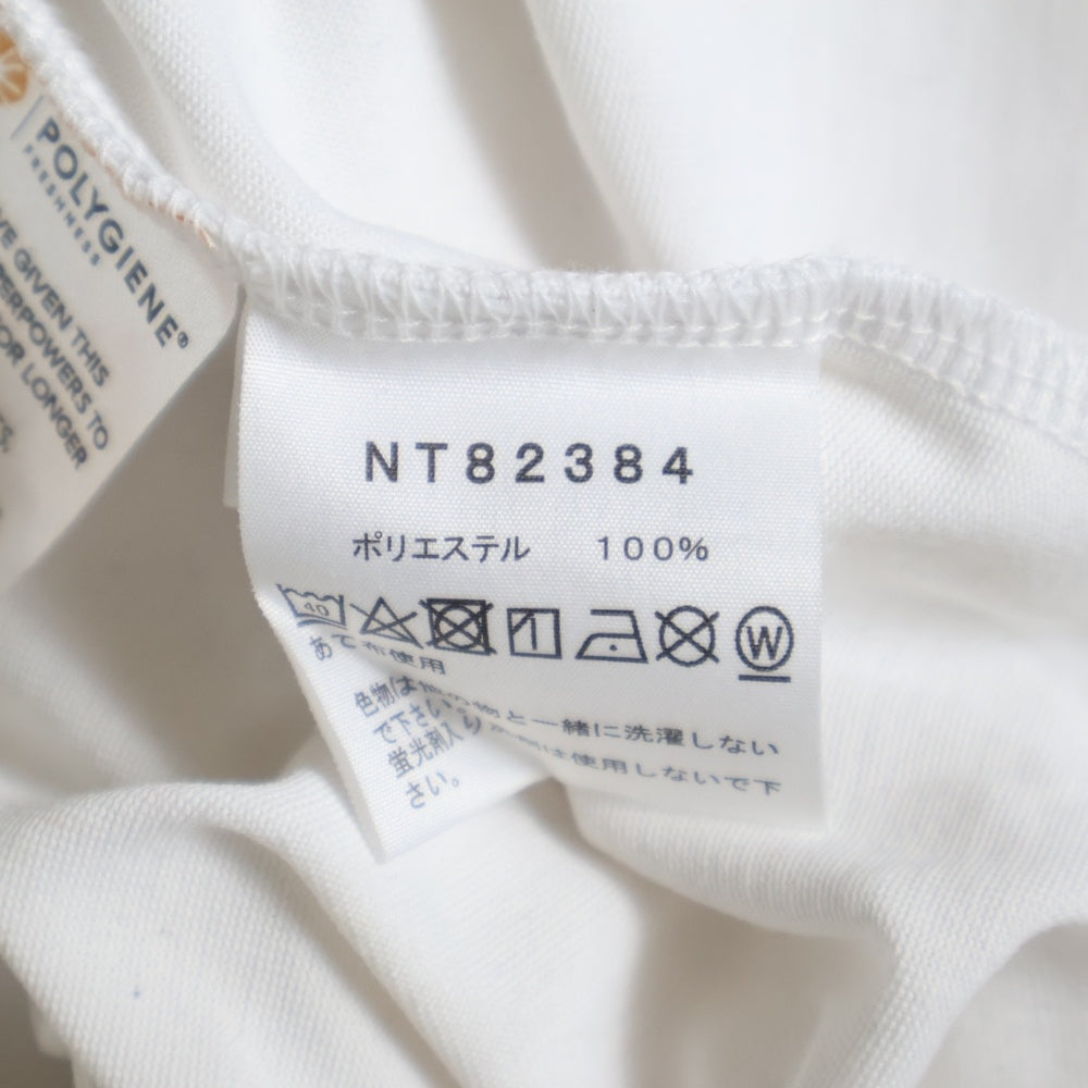 THE NORTH FACE(ザノースフェイス) L/S BI-COLORED NUPTSE TEE バイカラー ヌプシ ロゴプリントTシャツ 長袖クルーネックカットソー ブラック/ホワイト NT82384