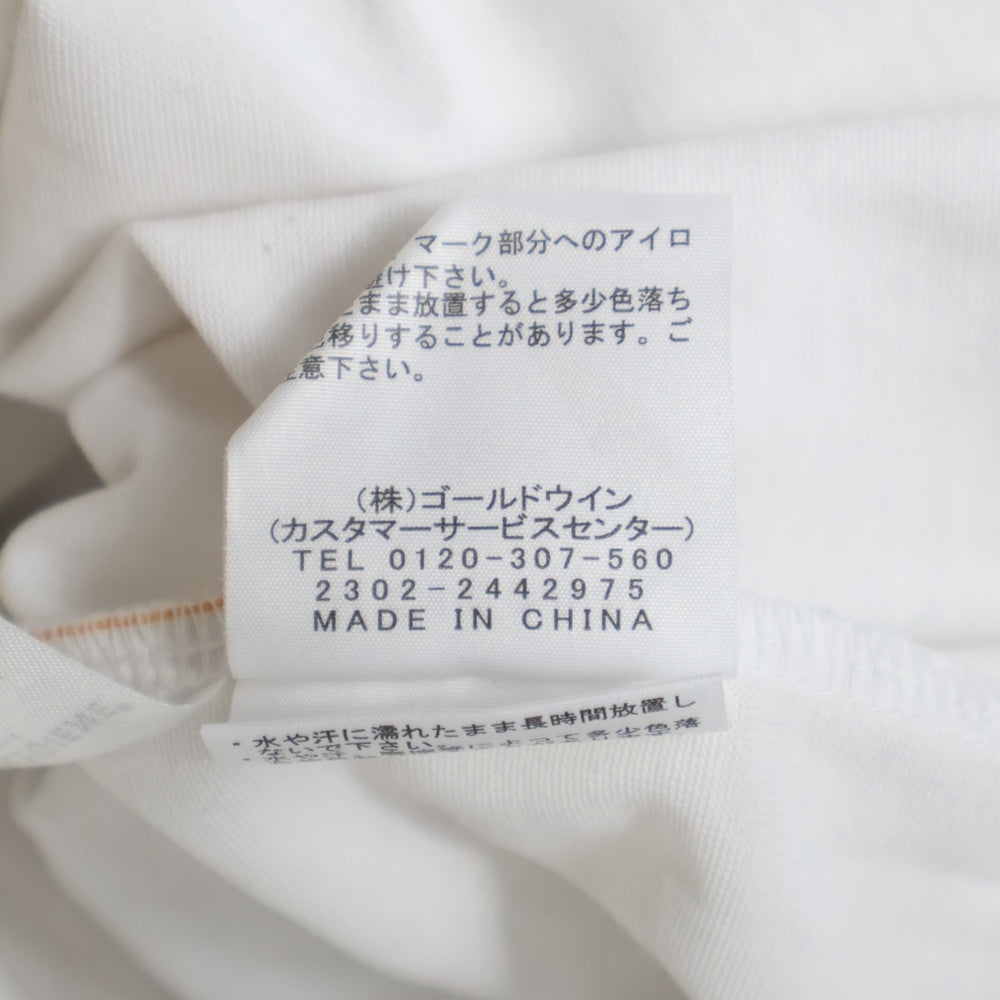 THE NORTH FACE(ザノースフェイス) L/S BI-COLORED NUPTSE TEE バイカラー ヌプシ ロゴプリントTシャツ 長袖クルーネックカットソー ブラック/ホワイト NT82384