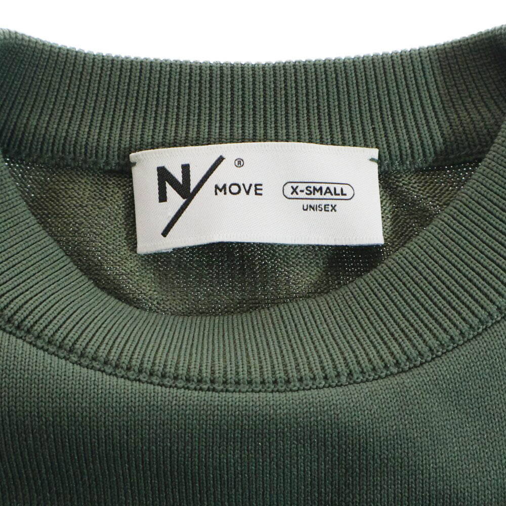 NO BRAND(ノーブランド) WHIFF/ KNITTING LONG SLEEVE CREW ウィフ ニッティングロングスリーブ クルーネックカットソー グリーン KSU24316