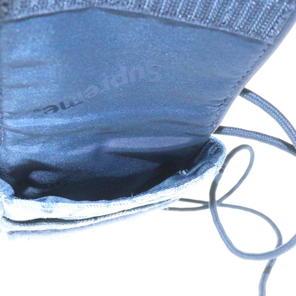 SUPREME(シュプリーム) 22SS Fat Tip Jacquard Denim Neck Pouch ファット チップ ジャガード デニム ネック ポーチ インディゴ