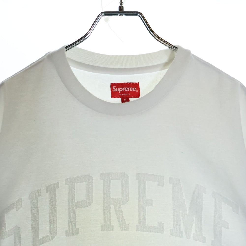 SUPREME(シュプリーム) 19AW Chenille Arc Logo S/S Tee シェニール アーチ ロゴ ショートスリーブ クルーネック半袖Tシャツ カットソー ホワイト