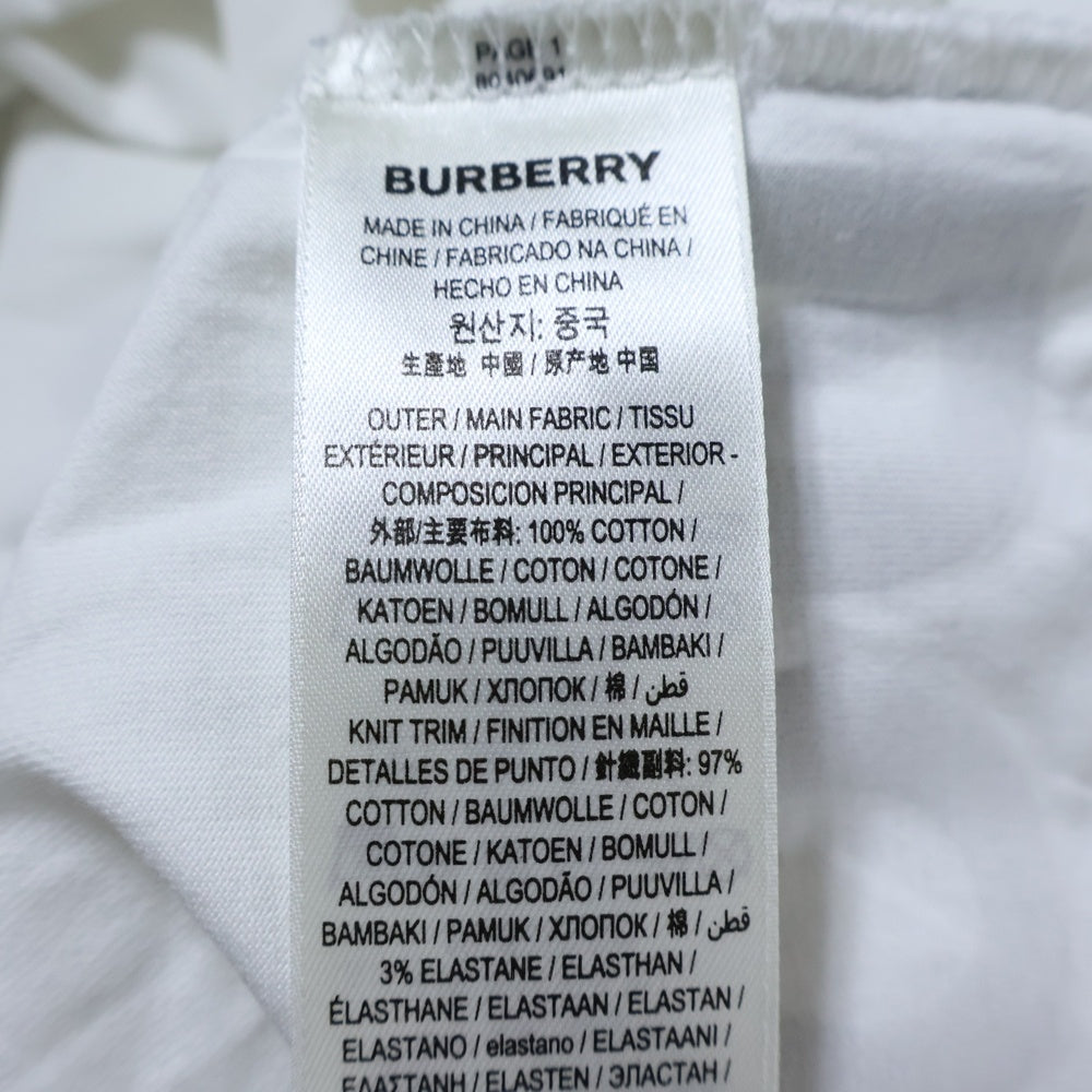 BURBERRY(バーバリー) HORSE FERRY PRINT ホース フェリー プリント クルーネック半袖Tシャツ カットソー ホワイト 8040691