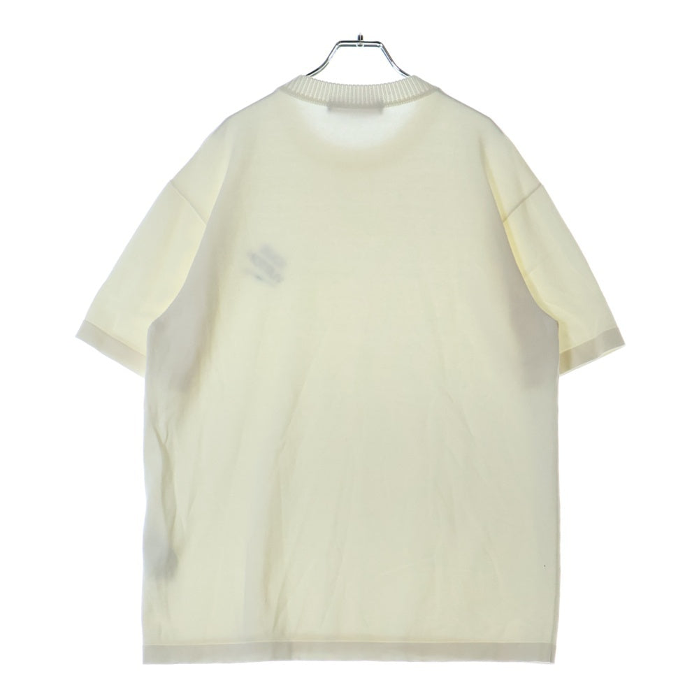 LOUIS VUITTON(ルイヴィトン) 24AW シグネチャー ロゴ刺繍付き クルーネック半袖Tシャツ カットソー ホワイト RM242Q OY8 HNN42W
