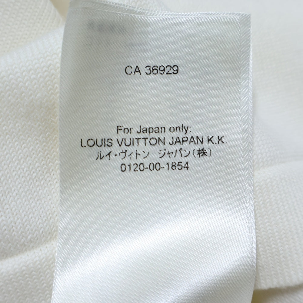 LOUIS VUITTON(ルイヴィトン) 24AW シグネチャー ロゴ刺繍付き クルーネック半袖Tシャツ カットソー ホワイト RM242Q OY8 HNN42W