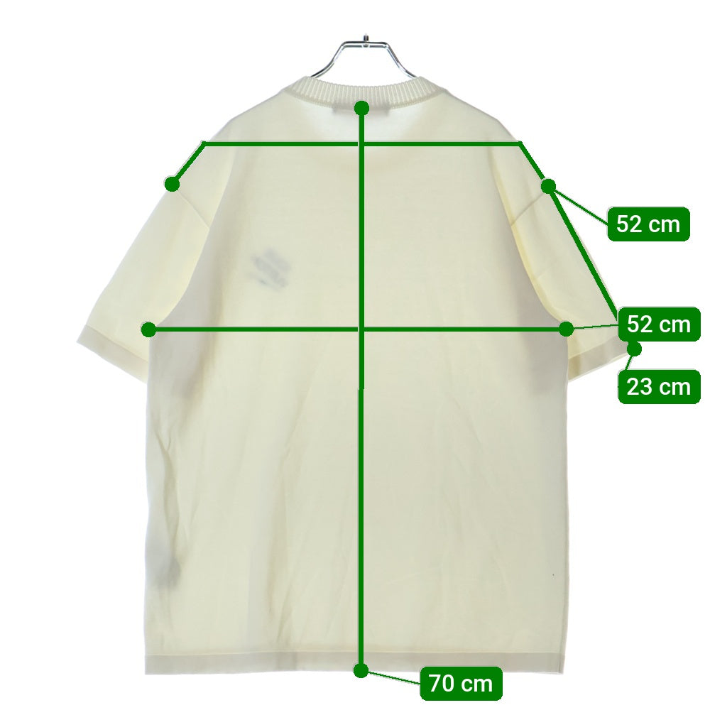 LOUIS VUITTON(ルイヴィトン) 24AW シグネチャー ロゴ刺繍付き クルーネック半袖Tシャツ カットソー ホワイト RM242Q OY8 HNN42W