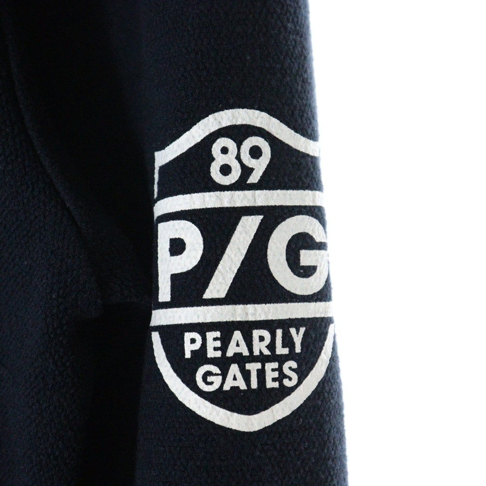 PEARLY GATES(パーリーゲイツ) ロゴプリント ジップアップフリースジャケット ネイビー 053-0266111