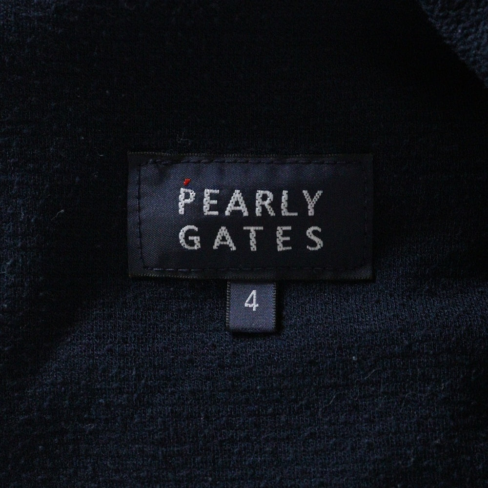 PEARLY GATES(パーリーゲイツ) ロゴプリント ジップアップフリースジャケット ネイビー 053-0266111
