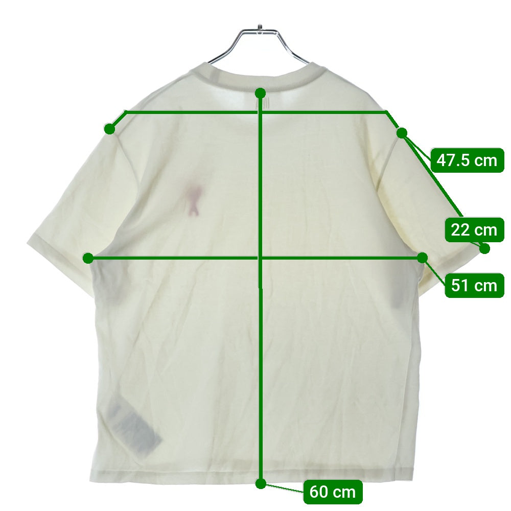 AMI Alexandre Mattiussi(アミアレクサンドルマテュッシ) TONAL AMI DE COEUR TSHIRT トーナル アミ デ クール クルーネック半袖Tシャツ カットソー ホワイト 52059