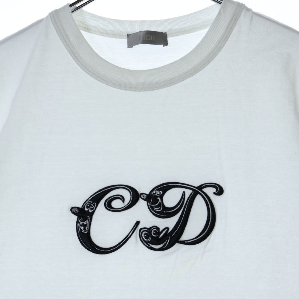 DIOR(ディオール) 21AW KENNY SCHARF ケニー シャーフ クルーネック半袖Tシャツ カットソー ホワイト 193J697A0677
