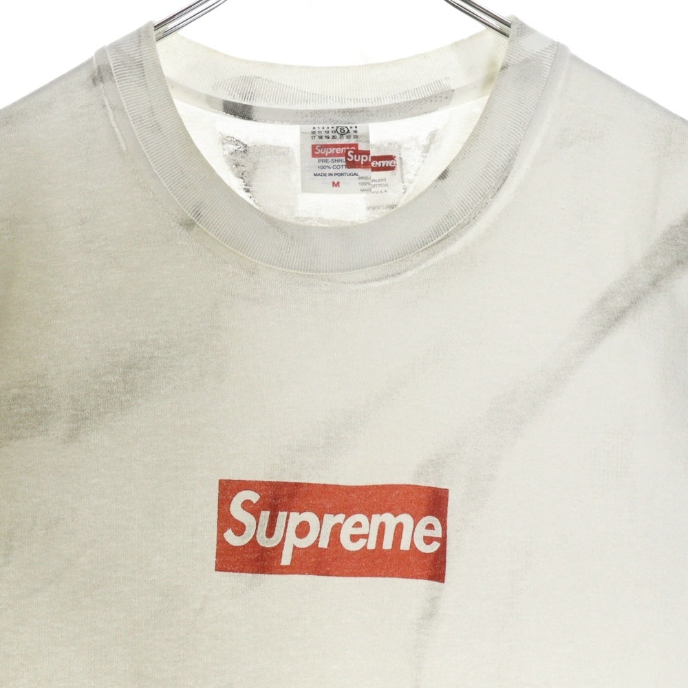SUPREME(シュプリーム) 24SS ×MM6 Maison Margiela Box Logo Tee エムエムシックス メゾン マルジェラ ボックス ロゴ クルーネック半袖Tシャツ カットソー ホワイト