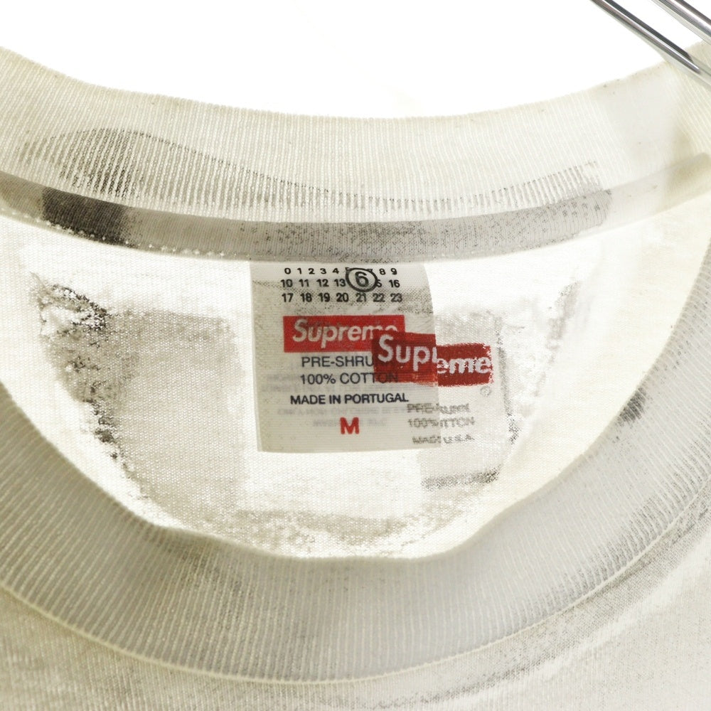 SUPREME(シュプリーム) 24SS ×MM6 Maison Margiela Box Logo Tee エムエムシックス メゾン マルジェラ ボックス ロゴ クルーネック半袖Tシャツ カットソー ホワイト