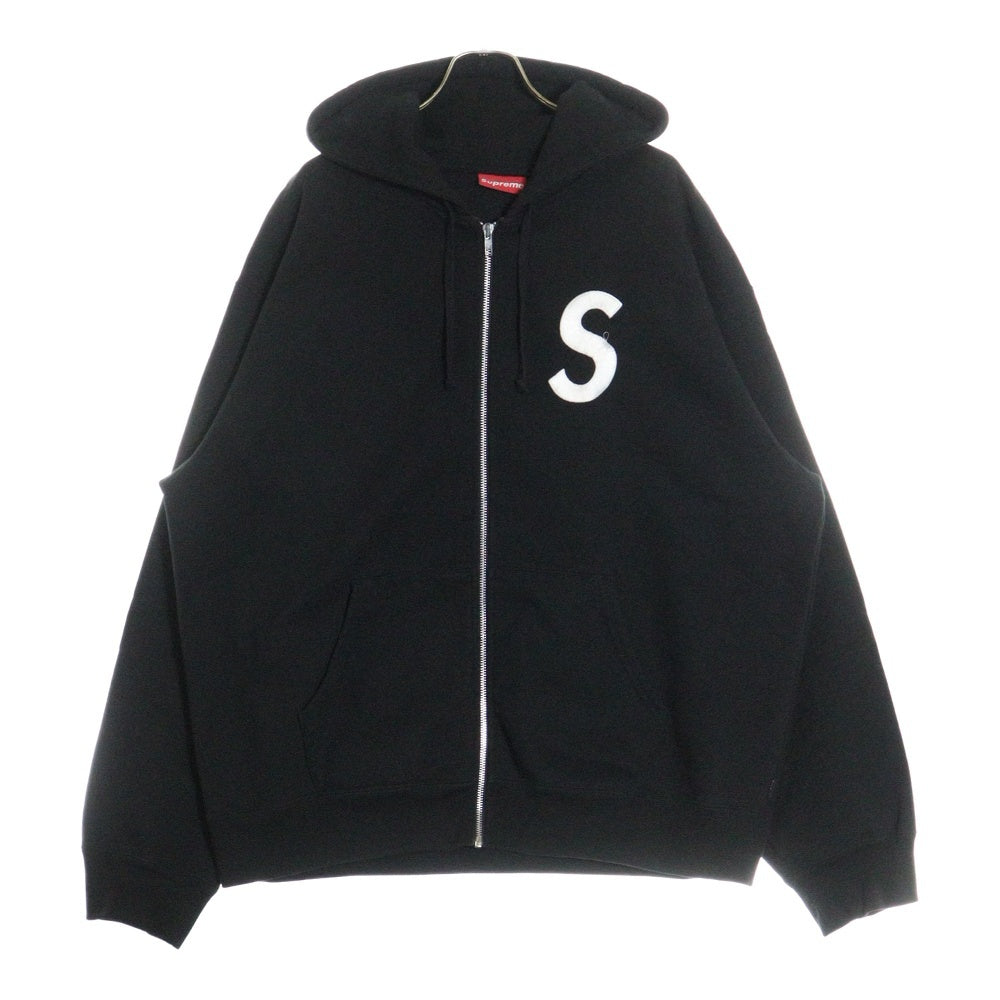 SUPREME(シュプリーム) 23AW S Logo Zip Up Hooded Sweatshirt エスロゴ フーデッドジップアップパーカー フーディー ブラック