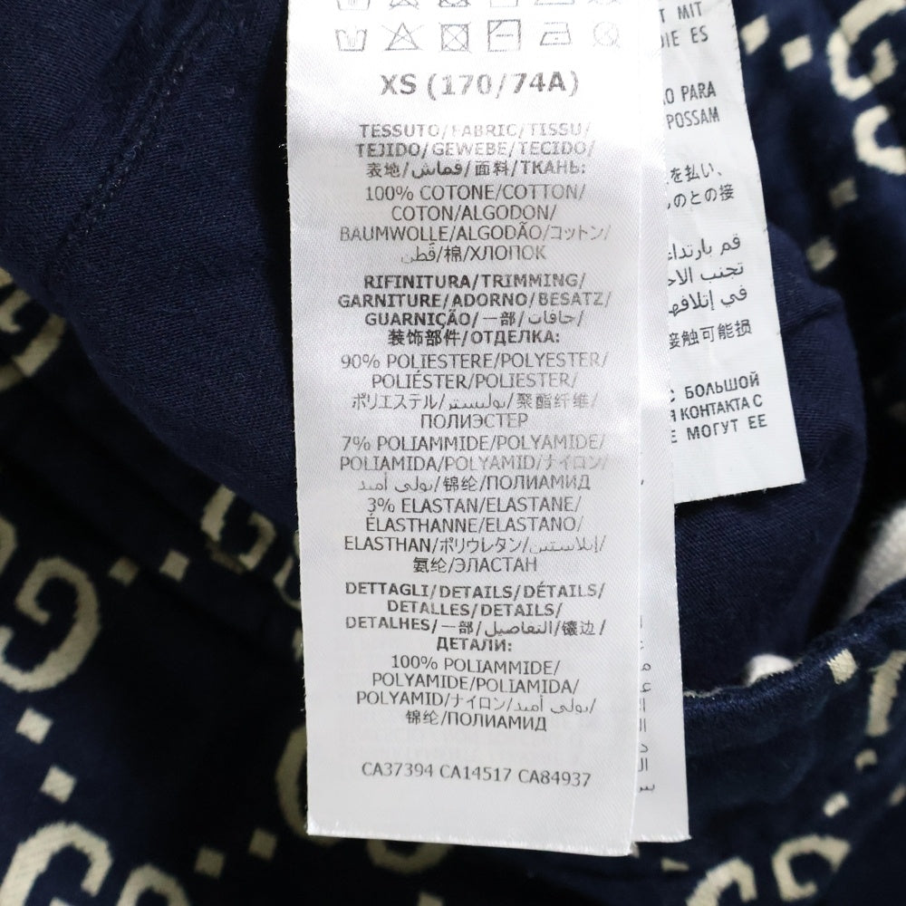 GUCCI(グッチ) 18AW GG JACQUARD SWEAT PANTS GGジャカード コットン サイドライン トラックパンツ ネイビー 496920 X9V05