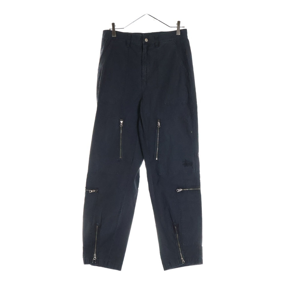 STUSSY(ステューシー) 24SS FLIGHT PANT RIPSTOP PIGMENT DYED フライト リップストップ ピグメントダイ パンツ ブラック 24S116655