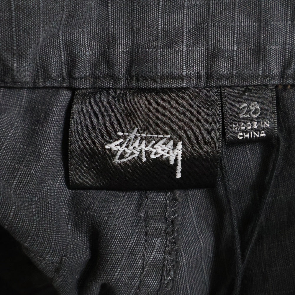 STUSSY(ステューシー) 24SS FLIGHT PANT RIPSTOP PIGMENT DYED フライト リップストップ ピグメントダイ パンツ ブラック 24S116655
