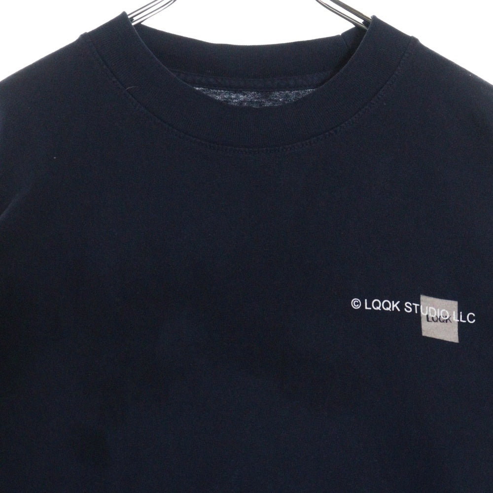 LQQK STUDIO(ルックスタジオ) DSMG SHOP LS TEE ドーバーストリートマーケット プリント 長袖Tシャツ カットソー ネイビー LQA24DSMG