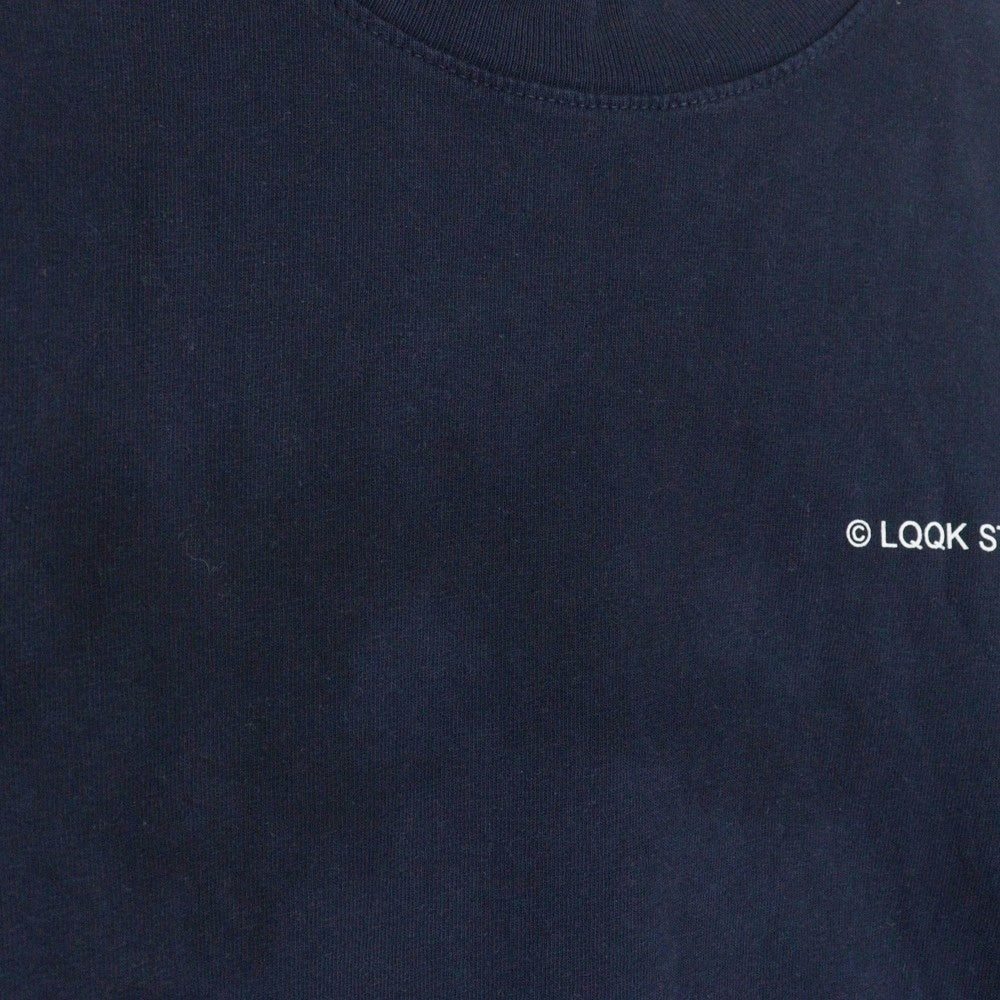 LQQK STUDIO(ルックスタジオ) DSMG SHOP LS TEE ドーバーストリートマーケット プリント 長袖Tシャツ カットソー ネイビー LQA24DSMG