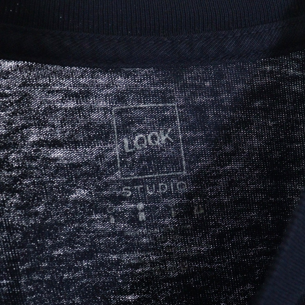 LQQK STUDIO(ルックスタジオ) DSMG SHOP LS TEE ドーバーストリートマーケット プリント 長袖Tシャツ カットソー ネイビー LQA24DSMG