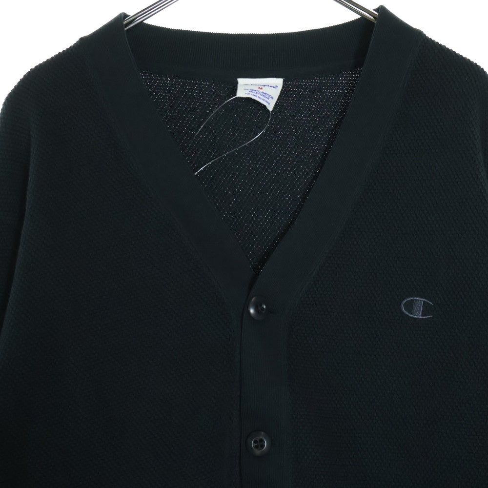 CHAMPION(チャンピオン) 25SS コットン ロゴエンブロイダリー カーディガン ブラック C8-B404