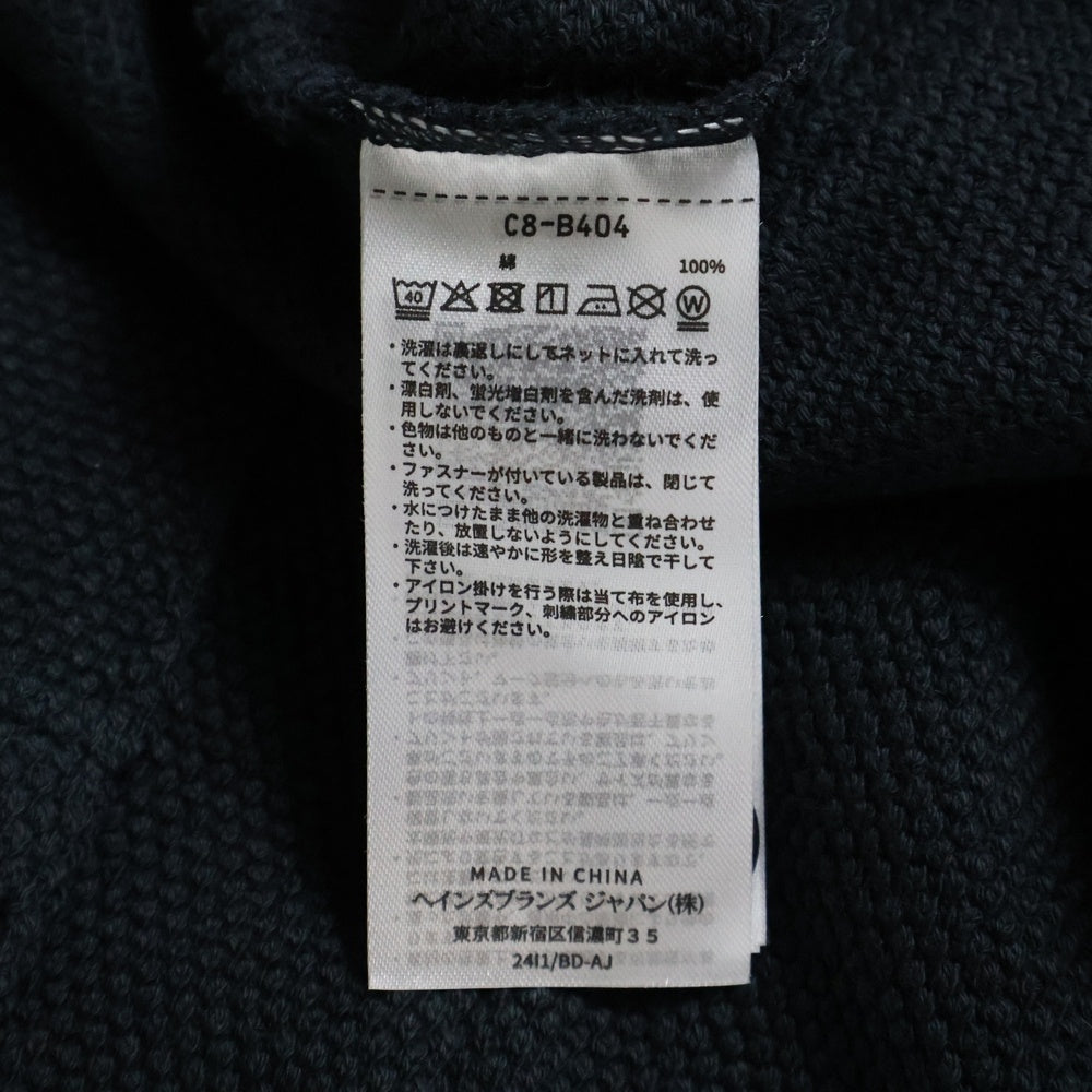 CHAMPION(チャンピオン) 25SS コットン ロゴエンブロイダリー カーディガン ブラック C8-B404