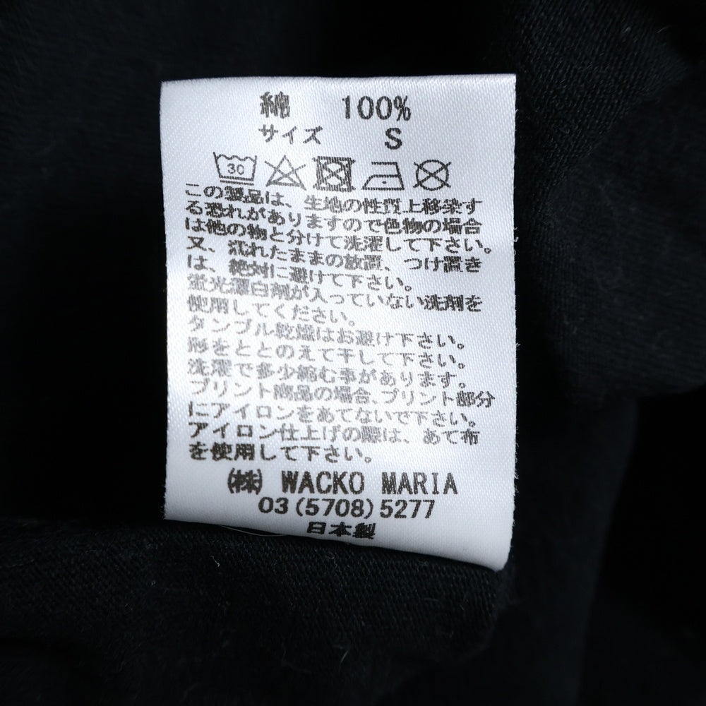 WACKO MARIA(ワコマリア) CREW NECK T-SHIRT フロントロゴプリント クルーネック 半袖Tシャツ カットソー ブラック