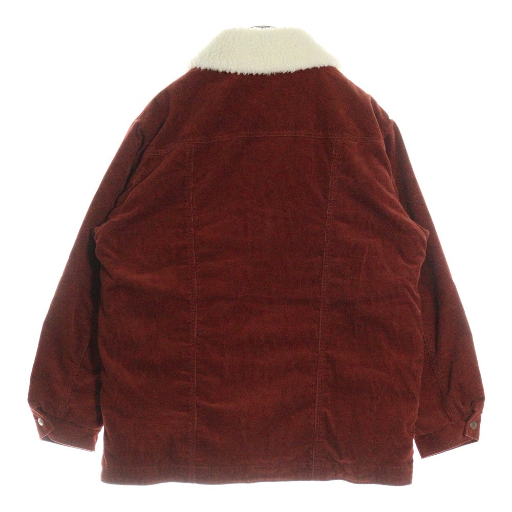 Wrangler(ラングラー) WRANGE COAT ランチコート ボア 細畝コーデュロイ ジャケット レッド/ベージュ WM1923-09