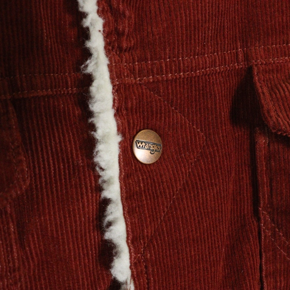 Wrangler(ラングラー) WRANGE COAT ランチコート ボア 細畝コーデュロイ ジャケット レッド/ベージュ WM1923-09