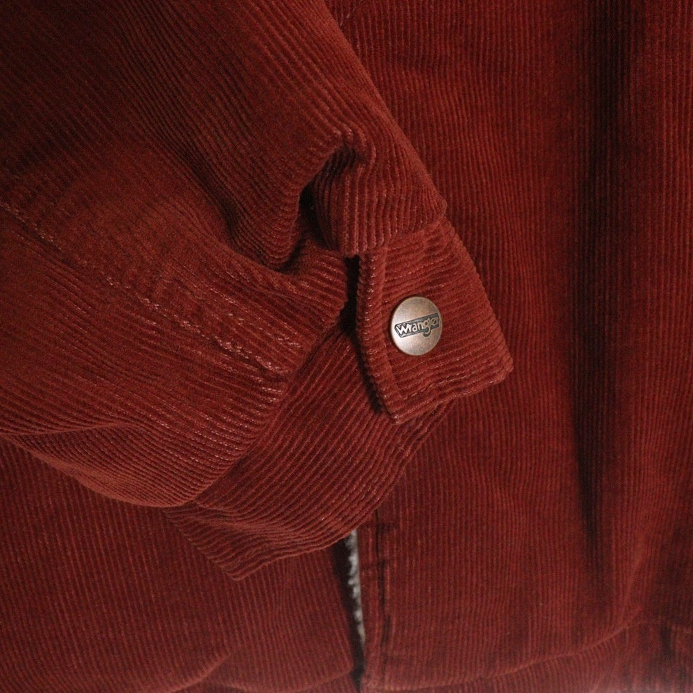 Wrangler(ラングラー) WRANGE COAT ランチコート ボア 細畝コーデュロイ ジャケット レッド/ベージュ WM1923-09