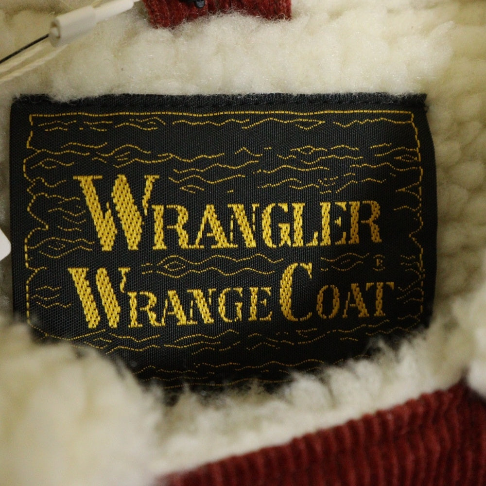 Wrangler(ラングラー) WRANGE COAT ランチコート ボア 細畝コーデュロイ ジャケット レッド/ベージュ WM1923-09