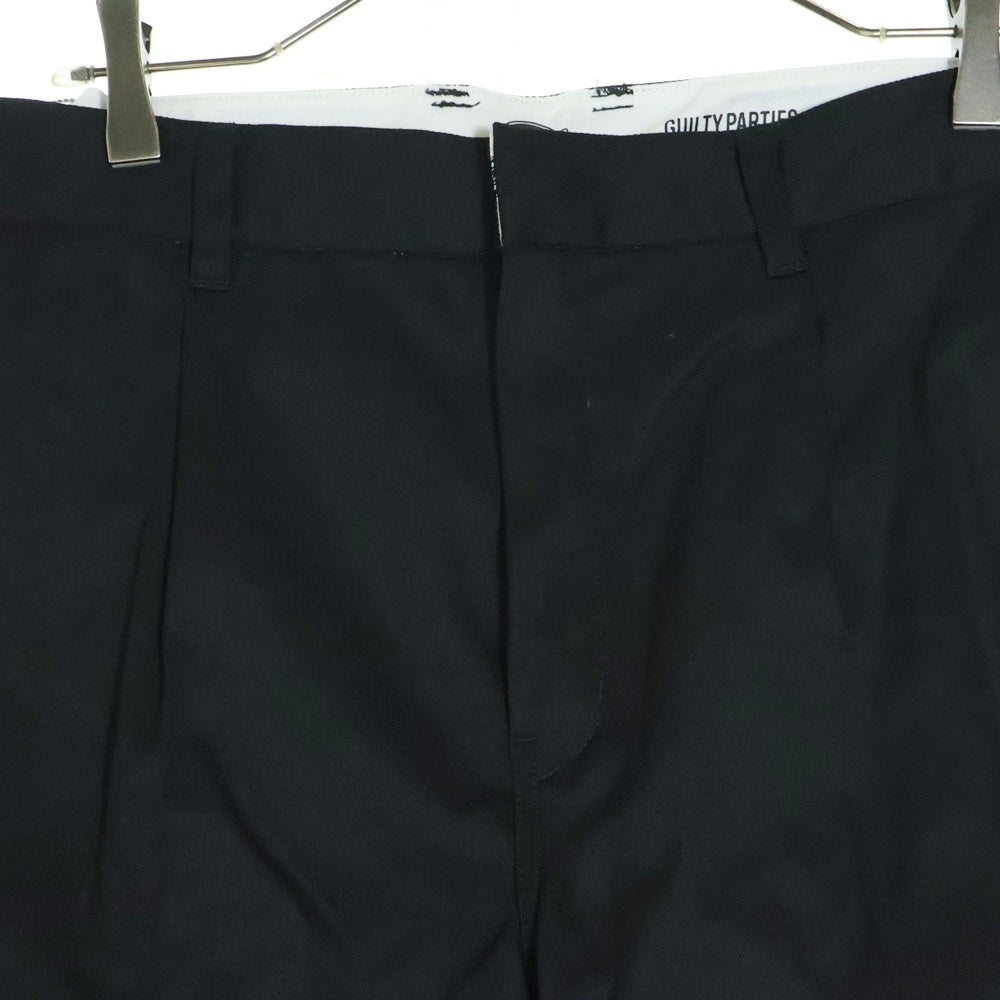 WACKO MARIA(ワコマリア) 25SS ×DICKIES PLEATED TROUSERS ディッキーズ プリーテッド トラウザーズ パンツ ブラック 25SS-WMP-DC01