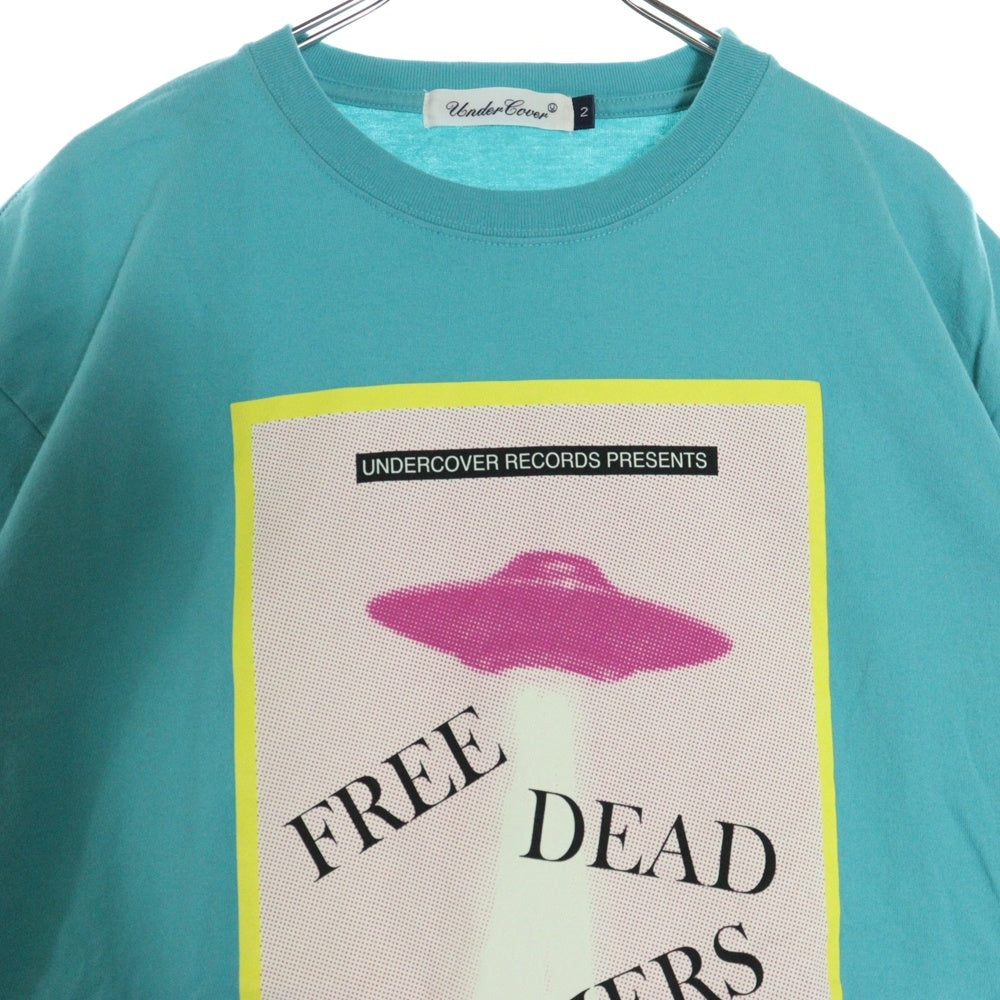 UNDERCOVER(アンダーカバー) TEE FREE DEAD MOTHERS UC RECORDS 両面プリント 半袖Tシャツ カットソー ライトブルー UC1E3808