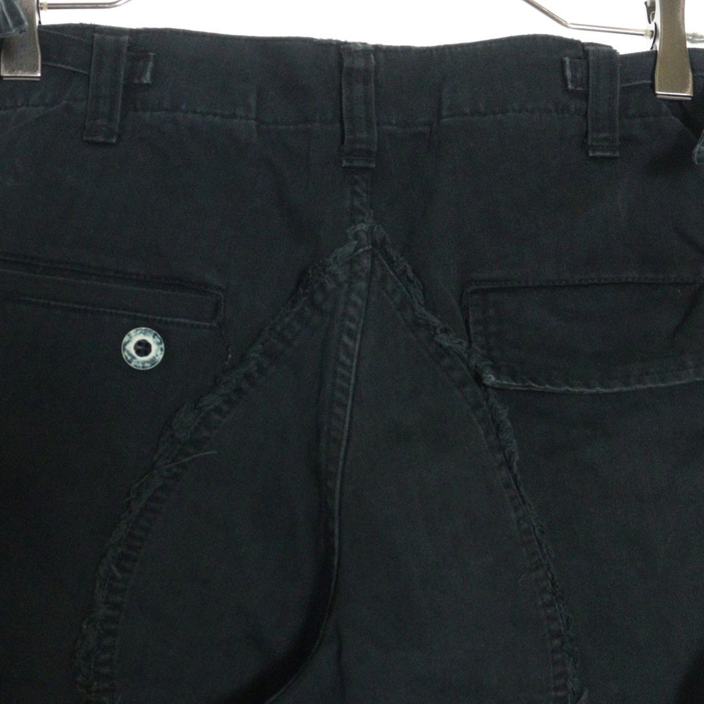 WTAPS(ダブルタップス) カットオフデザイン コットン カーゴショーツ ハーフパンツ ブラック TSDT-MIL05