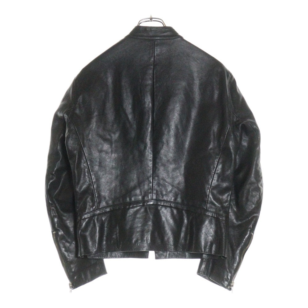 Maison Margiela 14(メゾンマルジェラ) 05SS 5ZIP 八の字 レザー シングルライダースジャケット ブラック